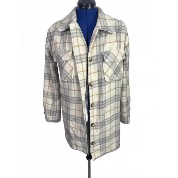 Skate or Death Upcycled Plaid Flannel | Hem & Thread | Unisex | - Picture 3 of 4